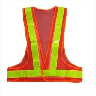 Orange net reflective jacket