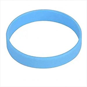 Small skyblue rubber wristband