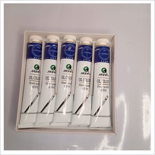 set 5 ultramarine blue maries